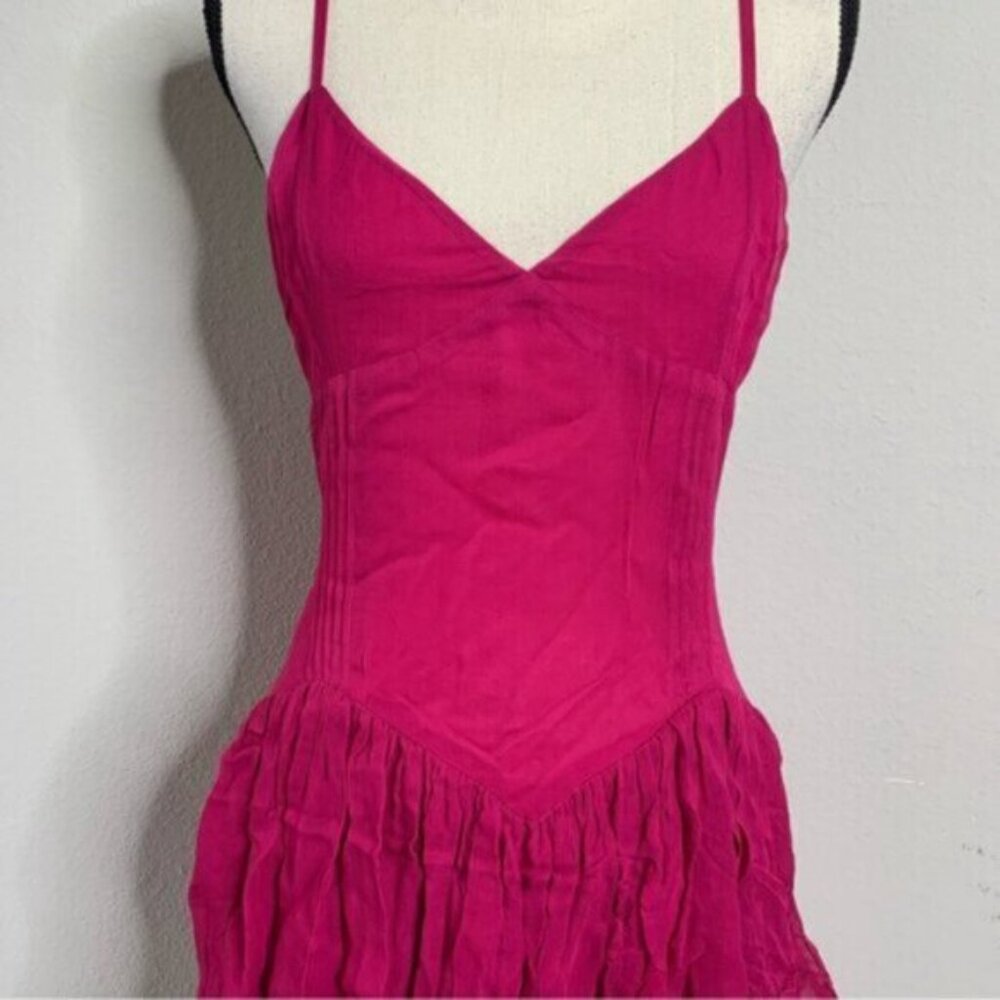 NWT Secret Mission Rasberry Ines Ruffle Mini Dress - Picture 7 of 15